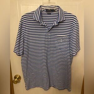Polo by Ralph Lauren White and Blue Striped Polo Shirt